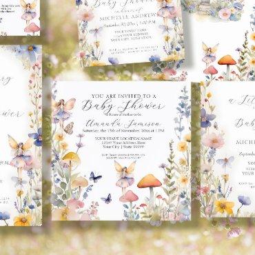 Enchanted Garden Fairy Wildflower Baby Girl Shower
