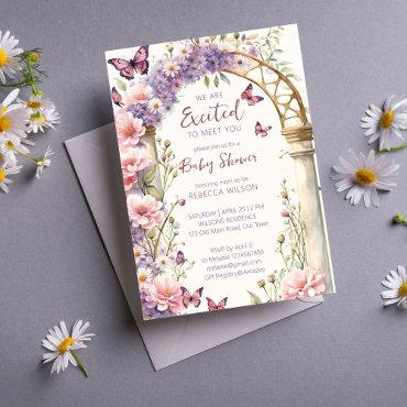 Enchanted garden pastel butterflies