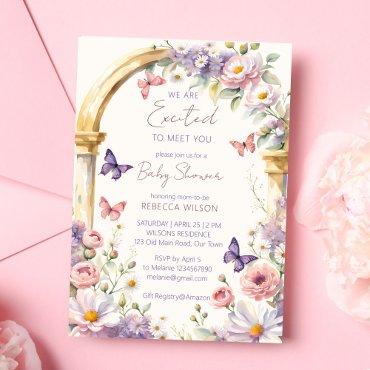 Enchanted garden pastel butterflies
