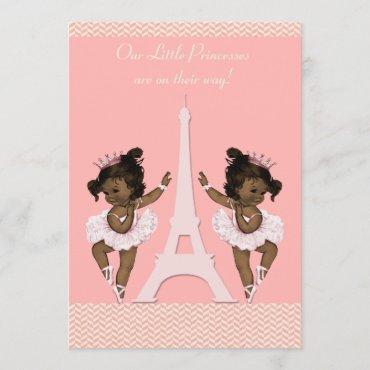 Ethnic Ballerina Twins Eiffel Tower
