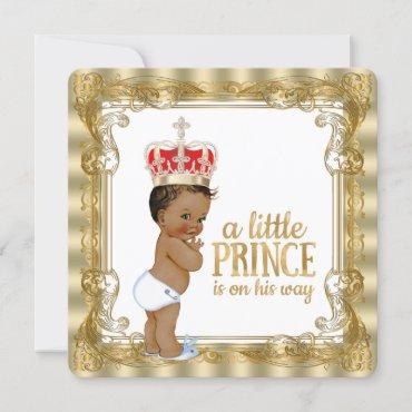 Ethnic Gold Royal Prince Baby Shower Invitation