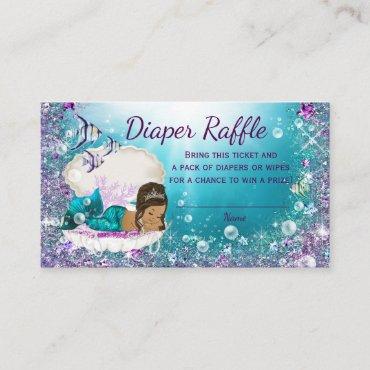 Ethnic Mermaid Diaper Raffle Tickets Enclosure Card