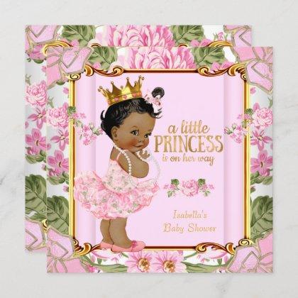 Ethnic Princess Baby Shower Pink Rose Floral