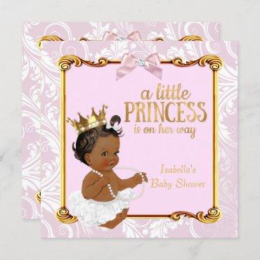 Ethnic Princess Baby Shower White Pink Gold