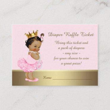 Ethnic Princess Diaper Raffle Ticket Enclosure Card