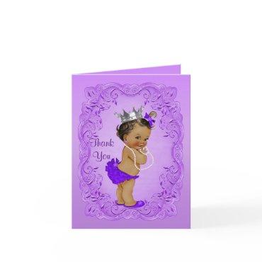 Ethnic Princess Thank You Baby Shower Purple