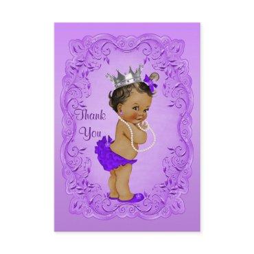 Ethnic Princess Thank You Baby Shower Purple Frame