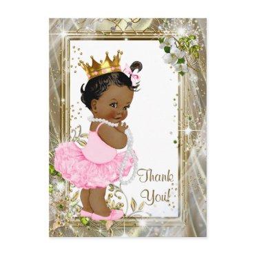 Ethnic Princess Tutu Baby Shower Thank You
