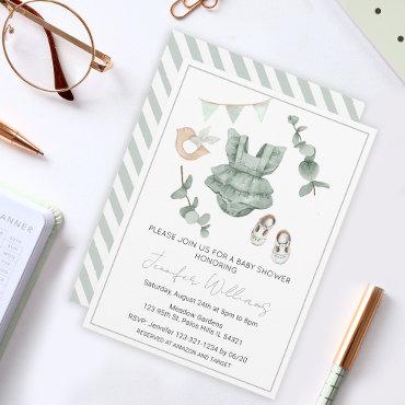 Eucalyptus baby girl clothes shower