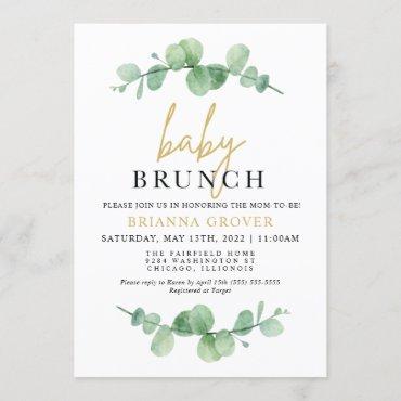 Eucalyptus Baby Shower Brunch Invitation