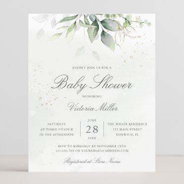 Eucalyptus Botanical Baby Shower Budget