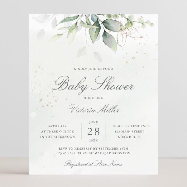 Eucalyptus Botanical Baby Shower Budget