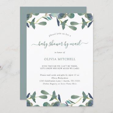 Eucalyptus Crest Green Leaves Baby Shower By Mail