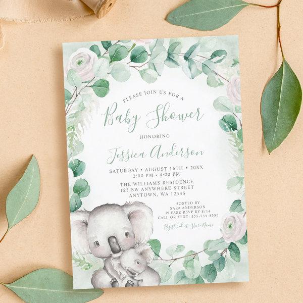 Eucalyptus Greenery Floral Koala