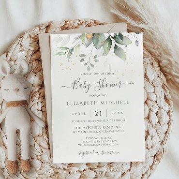 Eucalyptus Greenery Gold Elegant