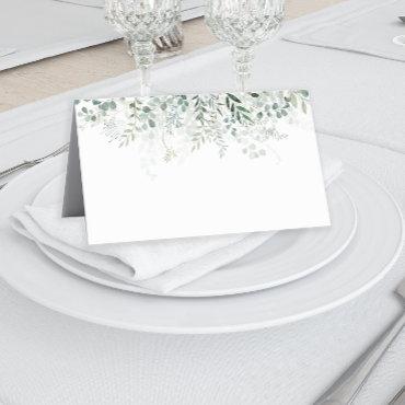 Eucalyptus Leaves Greenery Elegant Modern Place Card