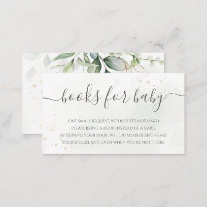 Eucalyptus Leaves Greenery Foliage Book Request Enclosure Card