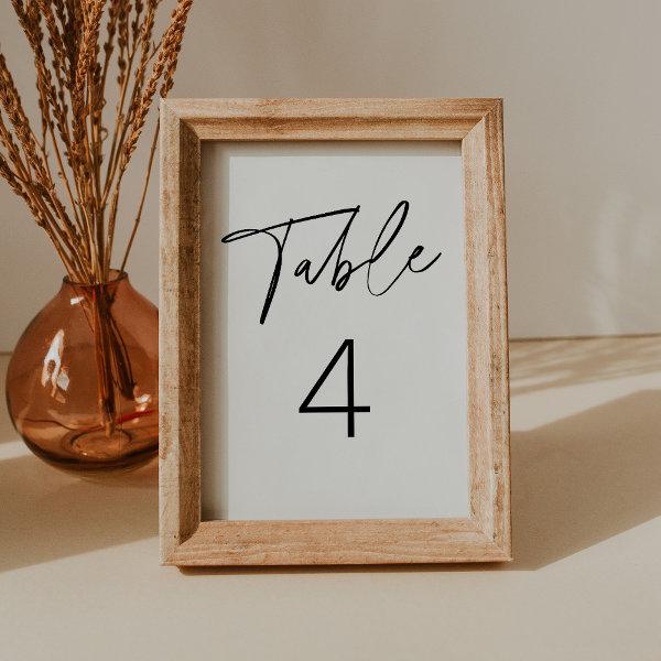 EVERLEIGH Minimalist Modern Table Number Card