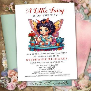 Fairy Butterfly Tea Red Rose Baby Shower Quotes