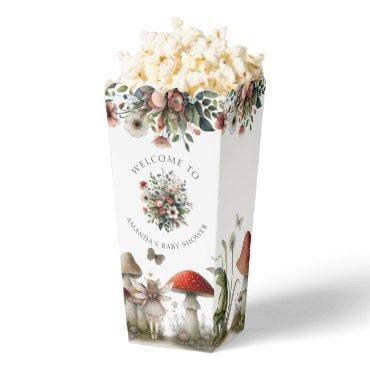 Fairy Cottage Mushroom Floral Baby Girl Shower Favor Boxes