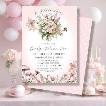 Fairy Garden Floral Mushroom Pink Girl