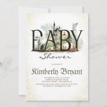 Fairytale Magic and Enchanted Story Baby Shower Invitation