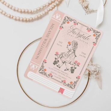 Fairytale Vintage Alice In Wonderland Pink Book