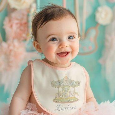 Fairytale Vintage Amusement Park  Baby Bib