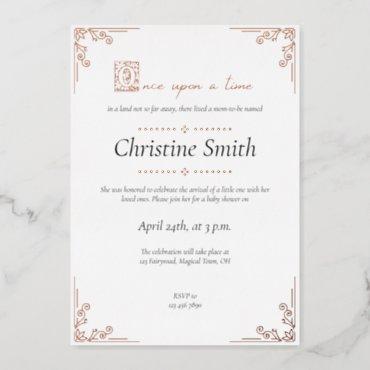 Fairytale Whimsical Storybook Rose Gold Foil