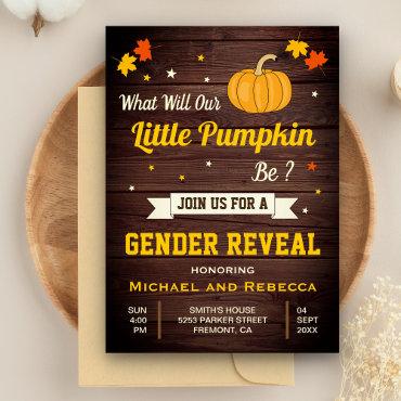 Fall Autumn Cute Little Pumpkin Gender Reveal