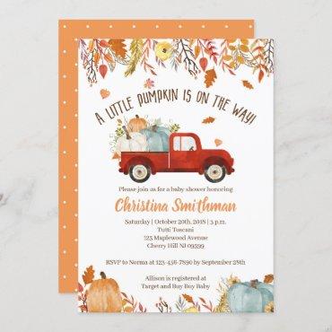 Fall Baby Shower Invitations for a Boy