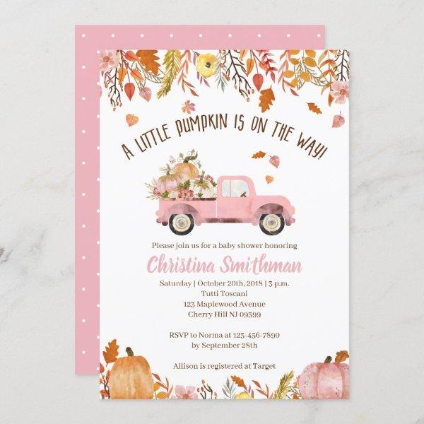 Fall Baby Shower Invitations For A Girl