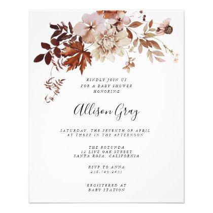 Fall Floral Baby Shower | Budget Flyer