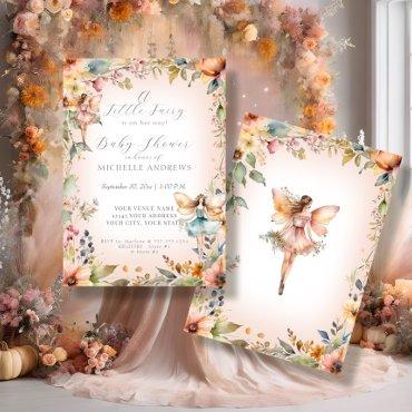 Fall Floral Enchanted Fairy Pink Girl