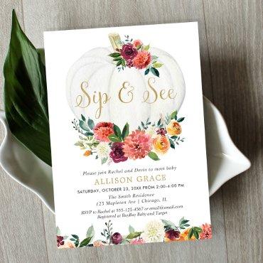 Fall floral sip see gender neutral meet greet baby