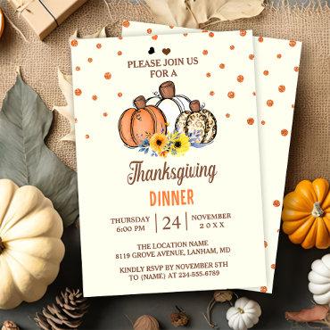 Fall Fumpkin Thankgiving Dinner Party