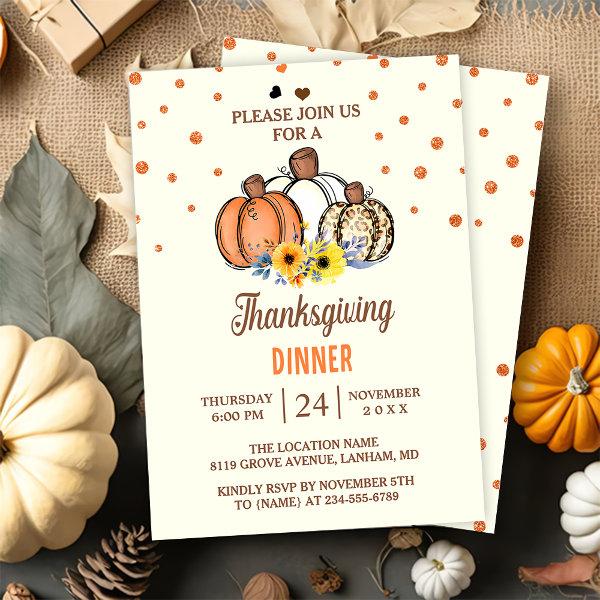 Fall Fumpkin Thankgiving Dinner Party