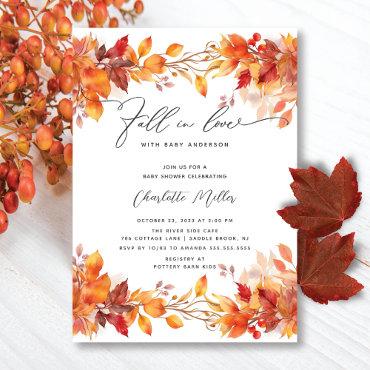 Fall In Love With Baby Autumn Leaves Shower