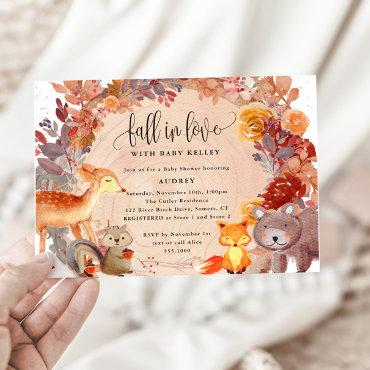 Fall in Love Woodland Animals, Rustic