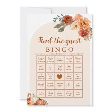 Fall Little Find the Guest Baby Shower Bingo Game