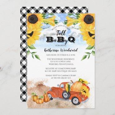 Fall Pumpkin Truck | Sunflowers Baby BBQ Shower
