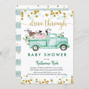 Farm Drive Through Baby Shower Invitation