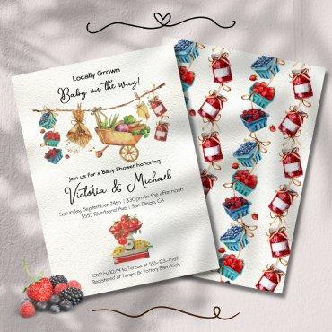 Farmers Market Baby Shower Clothesline