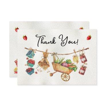 Farmers Market Baby Shower Thank You note