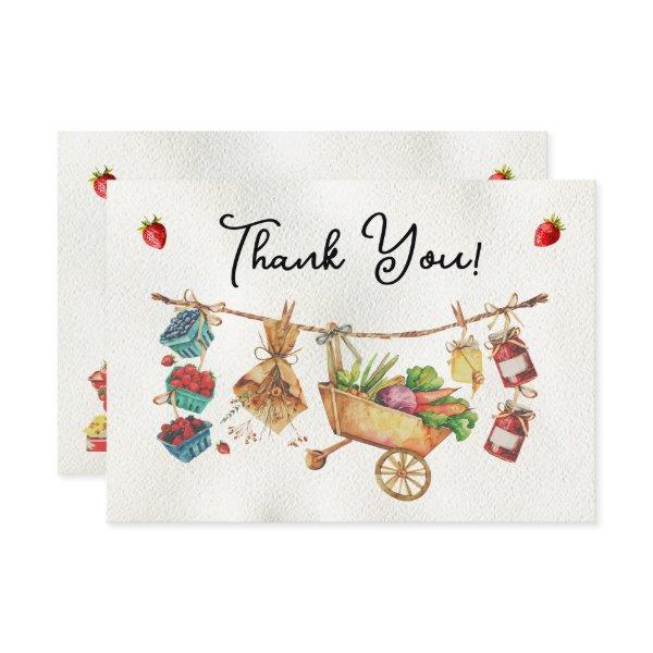 Farmers Market Baby Shower Thank You note