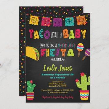 Fiesta Baby Shower Taco Bout a Baby Gender Reveal Invitation