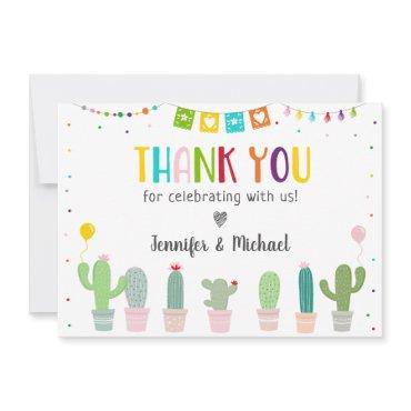 Fiesta Cactus Baby Shower Thank You