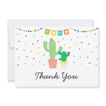Fiesta Cactus Baby Shower Thank You