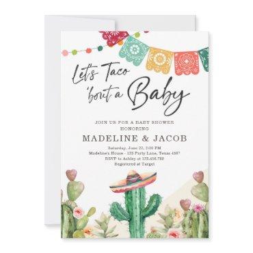 Fiesta Cactus Watercolor Baby Couples Shower