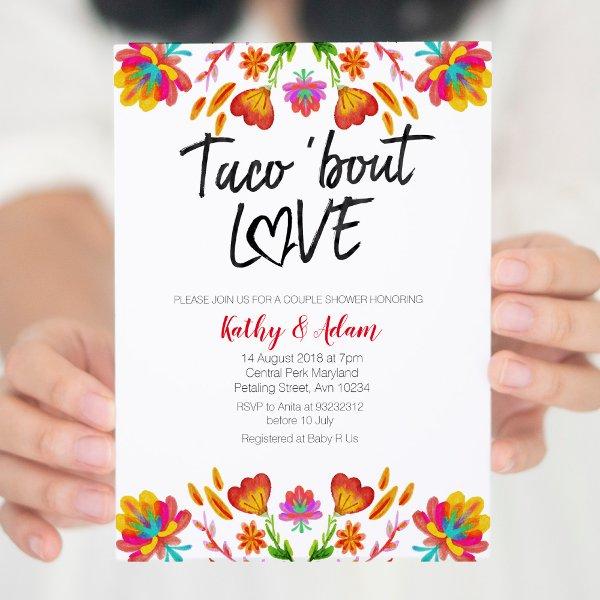 Fiesta colorful Taco about Love COUPLES SHOWER
